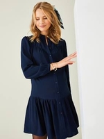 Adaptable Shirt Dress,  Maternity & Nursing Special blue dark solid