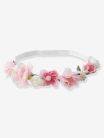 Alice Band with Flowers,  for Baby Girls pink light solid