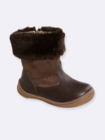 Boots with Fur for Girls brown medium solid