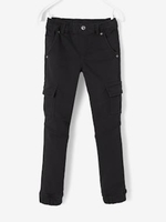Cargo Trousers for Boys black dark solid