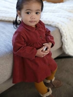 Corduroy Dress for Baby Girls brown medium solid