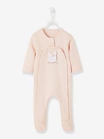 Fleece Sleepsuits with Press-Studs on the Front,  for Babies blue dark solid