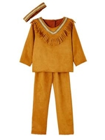 Indian Costume brown bright solid with design