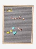 Letter Board grey light solid with design