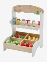 Market/Florist Stall in Wood beige medium solid with decor