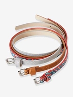 Pack of 3 Belts for Girls pink light all over printed