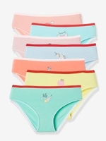 Pack of 7 Assorted Briefs for Girls pink light solid with design