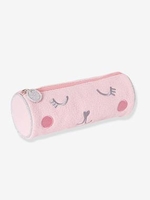 Plush Pencil Case for Girls white light solid with design