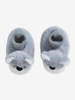 Plush Slippers for Baby Girls grey light solid