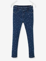 Printed Denim Treggings,  for Girls blue dark all over printed
