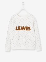 Printed Sweatshirt for Girls white light all over printed