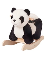 Rocking Panda for Babies brown light solid with design