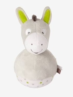 Roly-Poly Donkey grey medium solid with design