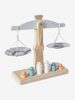 Scales with Weights beige medium solid with decor