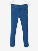 Slim Leg Trousers for Boys blue dark solid