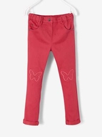 Slim Leg Trousers for Girls pink dark solid