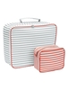 Striped Suitcase & Bag