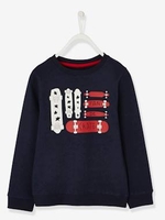 Sweatshirt for Boys blue dark solid with design