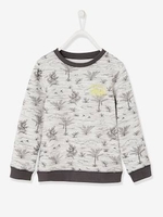 Sweatshirt with Palm Trees,  for Boys grey light mixed color