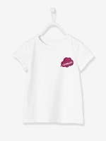 T-Shirt for Girls white light solid with design