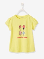 T-Shirt with Embroidered Unicorn for Girls pink light solid with design