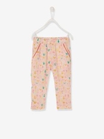 Trousers for Baby Girls pink light all over printed
