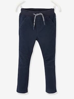 Trousers for Boys blue dark solid with design