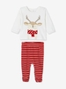 Velour Christmas Pyjamas for Babies white