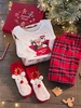 Velour Christmas Pyjamas with Socks,  for Girls white light mixed color