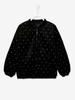 Velour Jacket with Iridescent Dots,  Recycled Polyester Padding,  for Girls black/print