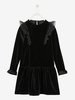 Velour Occasionwear Dress for Girls black