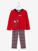 Velour Pyjamas for Boys,  Spiderman® red dark solid with design