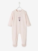 Velour Sleepsuit for Baby,  Disney Minnie Mouse® pink light solid with design