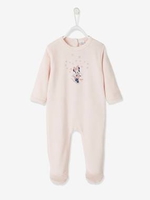 Velour Sleepsuit for Baby,  Disney Minnie Mouse® pink light solid with design
