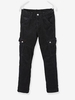 Velour Trousers with Lining for Boys black dark solid