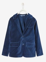Velvet Jacket for Boys dark blue