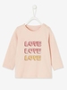 Vintage Top for Babies pink light solid with design