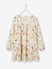Viscose Dress for Girls white light all over printed