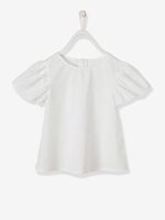 Wide-Sleeve Blouse for Girls white light all over printed