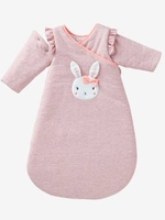 Wrap-Over Fleece Sleep Bag with Removable Sleeves,  Magic Theme pink light solid with design