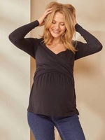 Wrap-Over Top,  Maternity & Nursing Special black