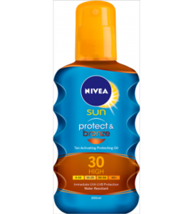 Nivea Sun Protect and Bronze Tan Activating Protecting Oil SPF 30 - 200ML